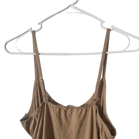 Love J Tan Brown Sleeveless Bodycon Ruched Dress Size 2XL - Picture 9 of 12